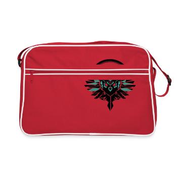 Eule Zeichen Symbole Geschenk Motiv Vogel Teufel - Sac Retro - rouge/blanc - Devant