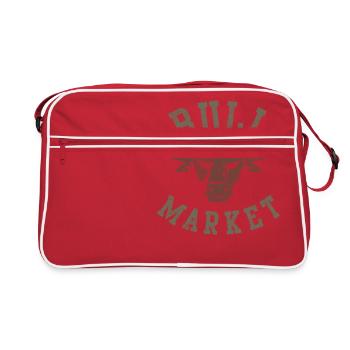Bulls market money finance stock market shares gift - Retro Bag - red/white - Front
