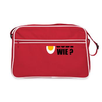 Gude Ei Ei Gude Wie ? - Retro Tasche - Rot/Weiß - Vorne