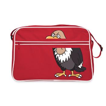 Vautours Oiseaux de proie Oiseaux Rapaces Animaux - Sac Retro - rouge/blanc - Devant