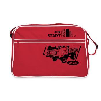Multicar M25 IFA Mobile - Retro Tasche - Rot/Weiß - Vorne
