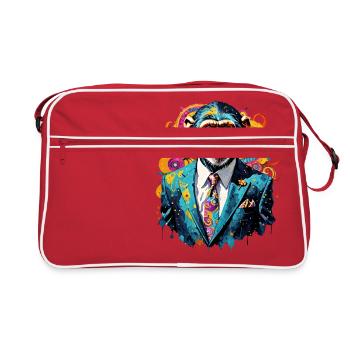 Singe en costume - Sac Retro - rouge/blanc - Devant