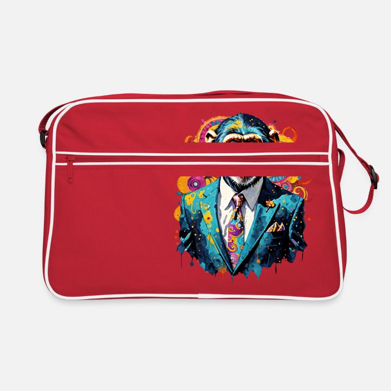 Affe im Anzug Retro Tasche