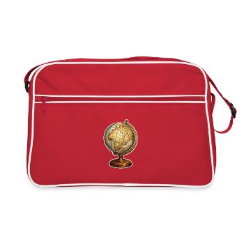 Vintage Globe - Retro Bag - red/white - Front