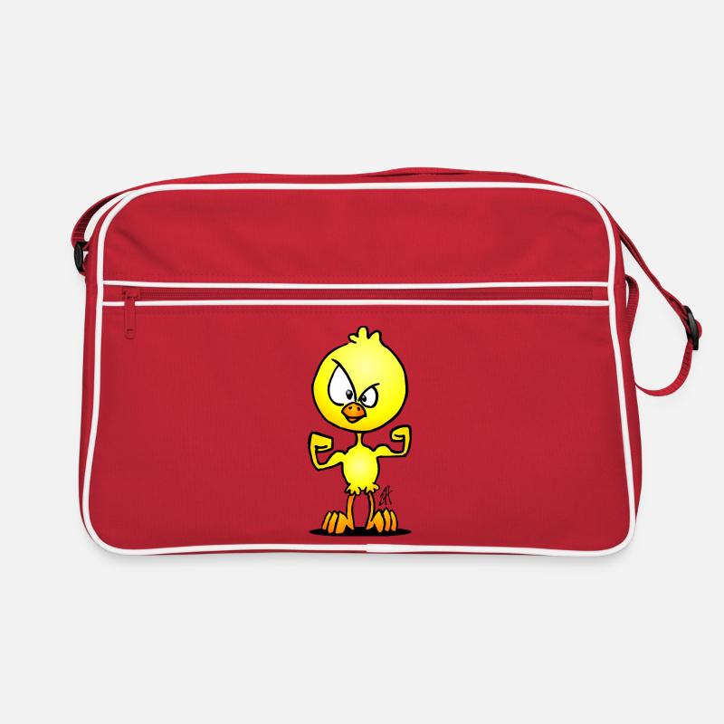 Bold Cartoon Chick Illustration Retro Bag