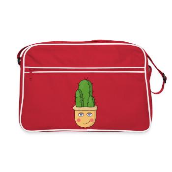 A cute cactus - Retro Bag - red/white - Front