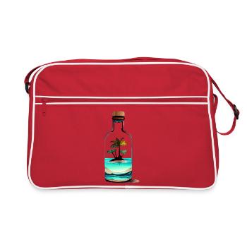 Mer tropicale de l’île Bottle - Sac Retro - rouge/blanc - Devant
