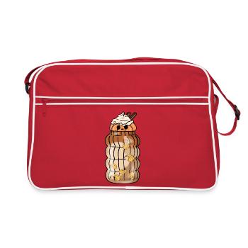 Pumpkin Spice Latte - Thanksgiving Halloween Autmn - Retro Bag - red/white - Front