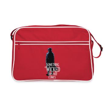 Figurine à capuche sombre avec citation - Sac Retro - rouge/blanc - Devant