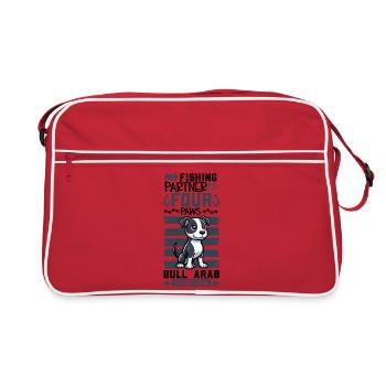 Pêche et taureau arabe - Sac Retro - rouge/blanc - Devant