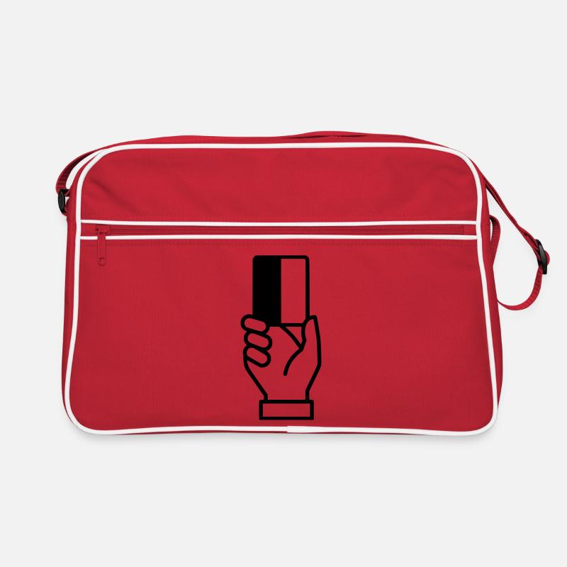 Referee Card Sending-Off Vector Retro Bag