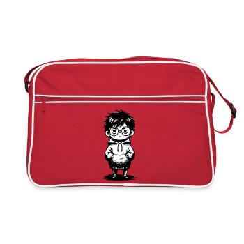 Sticker Child Hoodie Apathy Black and White - Retro Bag - red/white - Front