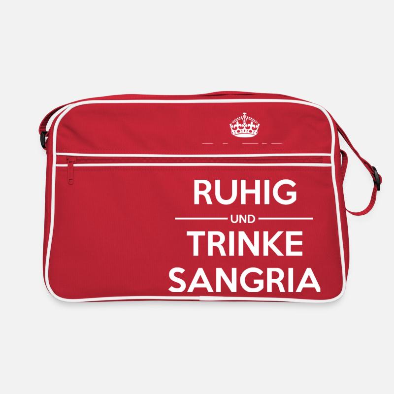 Bleib ruhig Sangria Retro Tasche