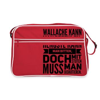 Wallache kann man befehlen Hengste kann man bitte - Retro Tasche - Rot/Weiß - Vorne