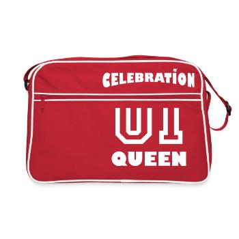 Reine Célébration avec la couronne - Sac Retro - rouge/blanc - Devant