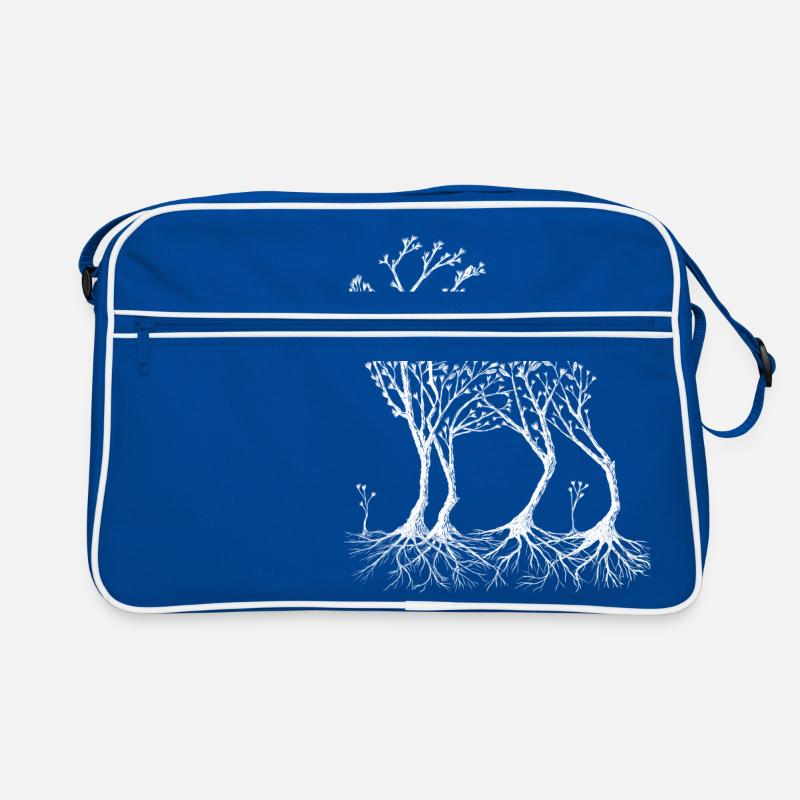 Forest deer in white Retro Bag