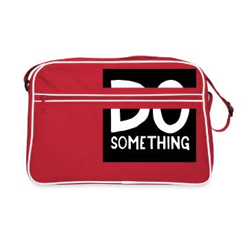DO something black and white - Retro Bag - red/white - Front