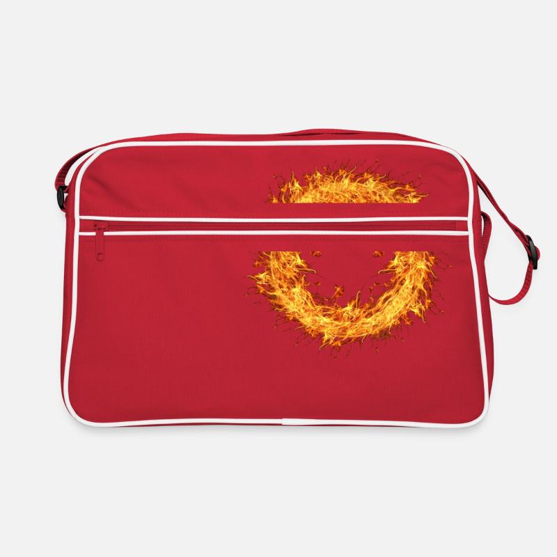 Cerchio di fuoco - Retro Tasche - Rot/Weiß