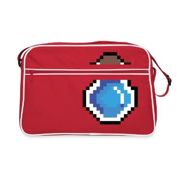 Potion blue pixel art - Retro Bag - red/white - Front