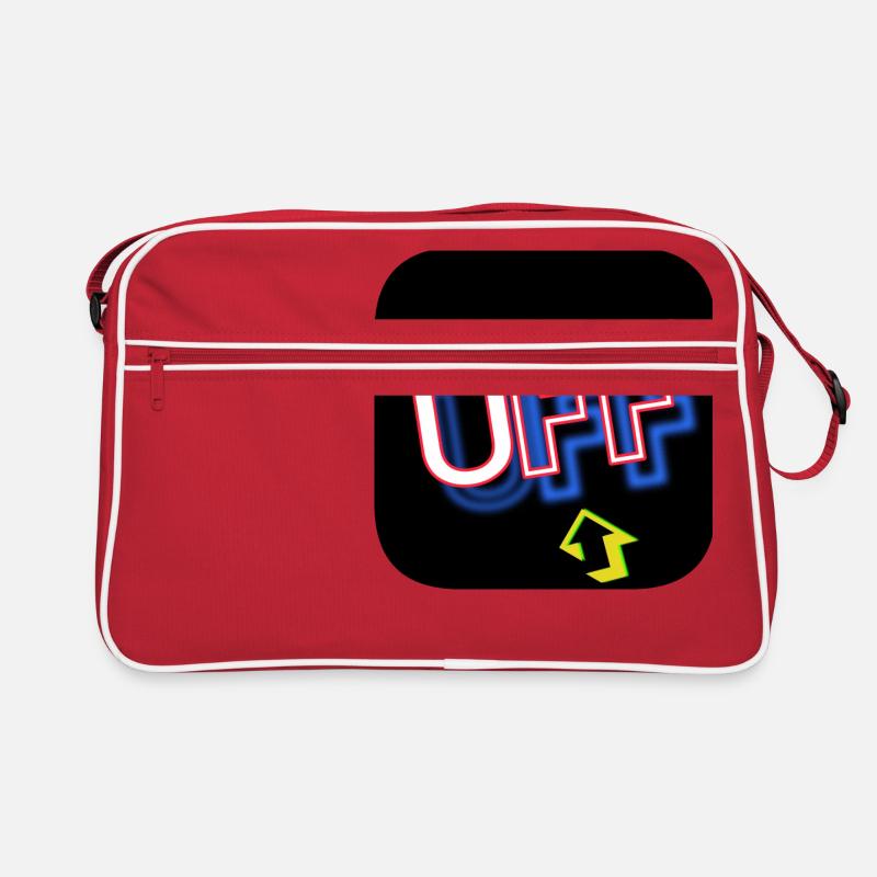 Üff [Status] - Retro Tasche - Rot/Weiß