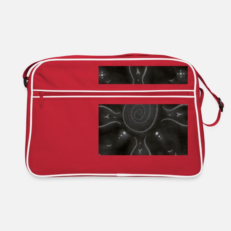 SONNIGES MANDALA - Retro Tasche - Rot/Weiß