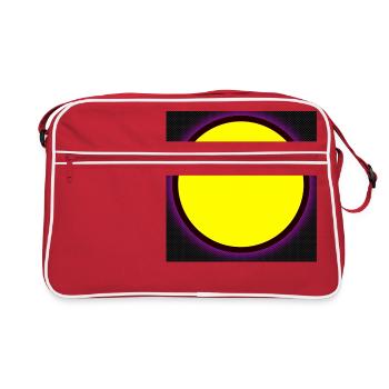 Punkt [Gelb] - Retro Tasche - Rot/Weiß - Vorne