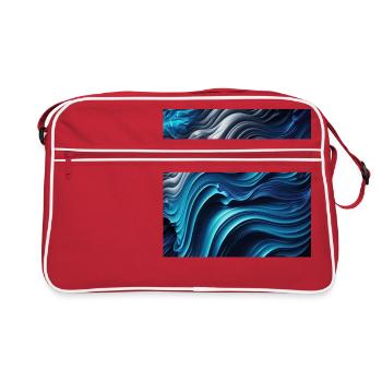 Alles ist aus Wellen 5 topaz enhance - Retro Tasche - Rot/Weiß - Vorne