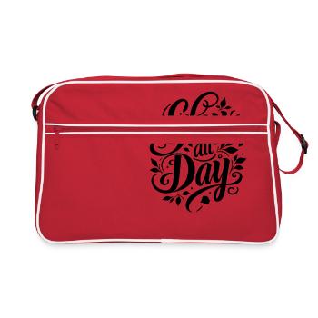Slay All Day Design - Retro Bag - red/white - Front