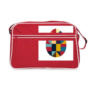 Easter Egg Design No.06 - Retro Bag - red/white - Front