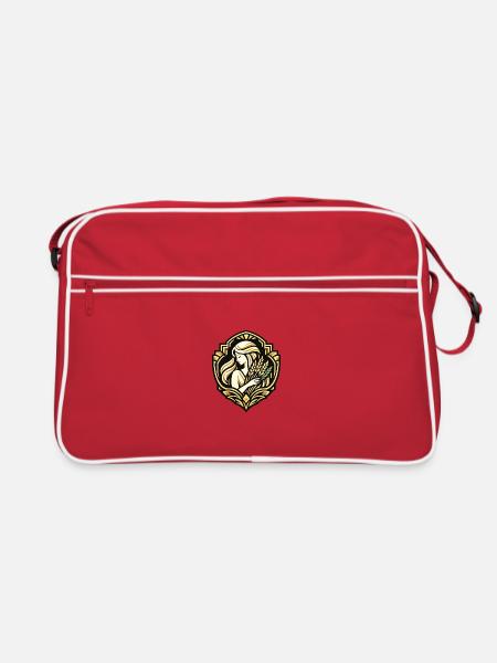 Golden Grain Queen Emblem - Retro Bag - red/white - Front