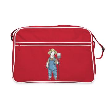 Goat Farmer Shovel Farm - Retro Bag - red/white - Front
