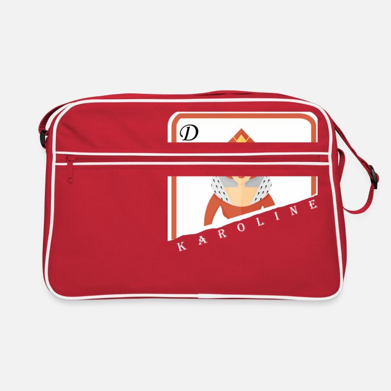 Karoline lady card game! - Retro Bag - red/white