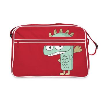 Monster - Retro Tasche - Rot/Weiß - Vorne