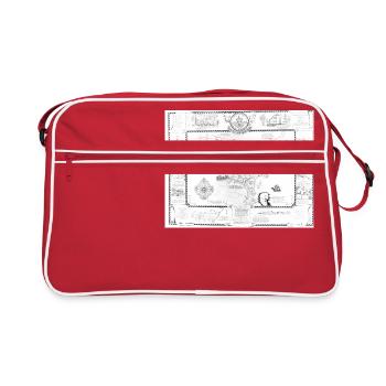 Carte historique Hampton - Sac Retro - rouge/blanc - Devant