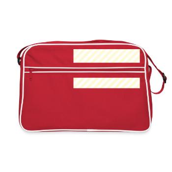 Diagonal Stripes jaune et blanc - Sac Retro - rouge/blanc - Devant