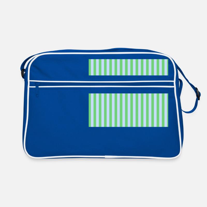 Stripes Vert Bleu clair Sac Retro