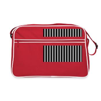 Noir à rayures gris - Sac Retro - rouge/blanc - Devant