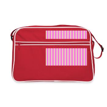 Stripes Beige Rose - Sac Retro - rouge/blanc - Devant
