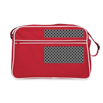 Polka Dot noir sur fond gris - Sac Retro - rouge/blanc - Devant