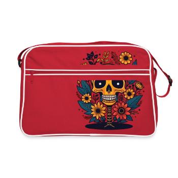 Squelette - Sac Retro - rouge/blanc - Devant