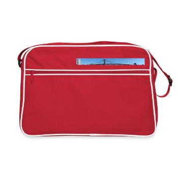 Pont sur l'eau calme - Sac Retro - rouge/blanc - Devant