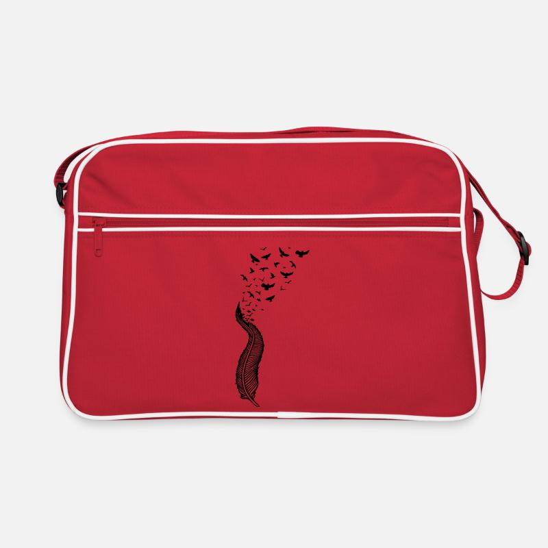 Plume et oiseaux Sac Retro