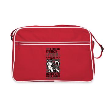 Fishing and Mackenzie River Husky - Retro Bag - red/white - Front