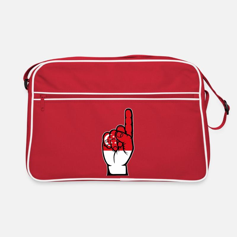 Drapeau de Singapour numéro 1 Sac Retro