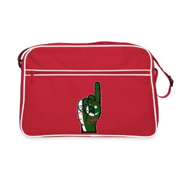 Drapeau pakistanais numéro 1 utilisé - Sac Retro - rouge/blanc - Devant