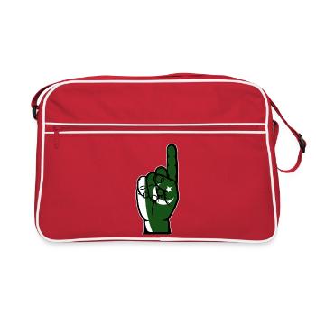 Drapeau pakistanais numéro 1 - Sac Retro - rouge/blanc - Devant
