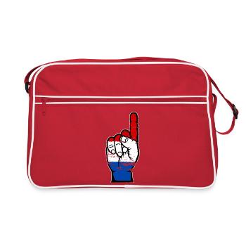 Drapeau hollandais numéro 1 utilisé - Sac Retro - rouge/blanc - Devant