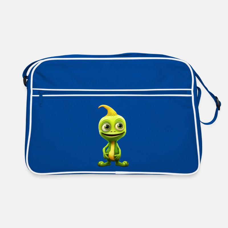 Green Alien & Pumpkin: Unexpected Encounter Retro Bag