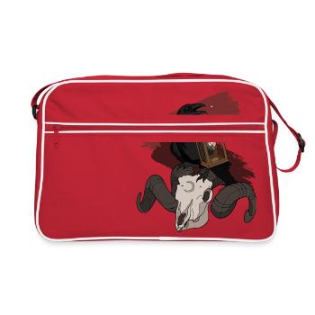 Raven sur Skull - Sac Retro - rouge/blanc - Devant