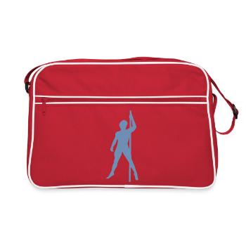 Homme Silhouette Pole Dance Danse Exotique - Sac Retro - rouge/blanc - Devant